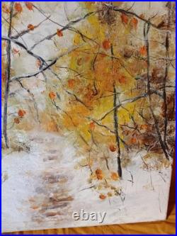 Peinture D Automne Originale Sur Toile 42 X 55