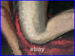 Peinture Huile Sur Toile 1930 Femme Nue Nu Atelier Fauve Fauvismes À Identifier
