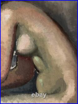 Peinture Huile Sur Toile 1930 Femme Nue Nu Atelier Fauve Fauvismes À Identifier