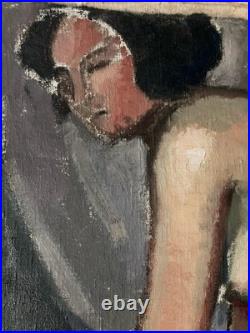 Peinture Huile Sur Toile 1930 Femme Nue Nu Atelier Fauve Fauvismes À Identifier