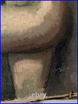 Peinture Huile Sur Toile 1930 Femme Nue Nu Atelier Fauve Fauvismes À Identifier