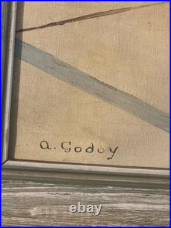 Peinture Huile Sur Toile Antonio GODOY Orientaliste 1950 Orientalisme Ancien Art