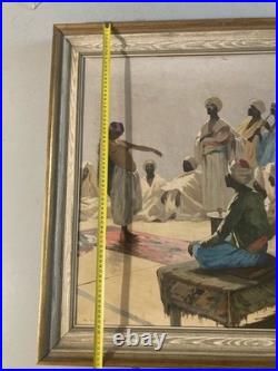 Peinture Huile Sur Toile Antonio GODOY Orientaliste 1950 Orientalisme Ancien Art