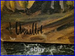 Peinture Huile Sur Toile Représentant Une Scène De Mariage Signée