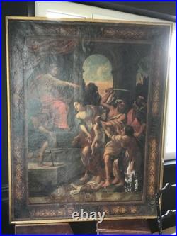 Peinture ItalienneXVIIe Huile Sur Toile Le Massacre Des Innocents Lucas Penni