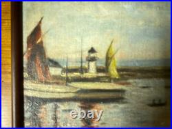 Peinture Marine Port De Peche A Voile Signee Fp Huile Sur Toile Debut Xxeme Peinture Marine Port De Peche A Voile Signee Fp Huile Sur Toile Debut Xxeme
