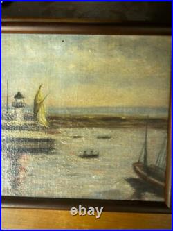 Peinture Marine Port De Peche A Voile Signee Fp Huile Sur Toile Debut Xxeme Peinture Marine Port De Peche A Voile Signee Fp Huile Sur Toile Debut Xxeme
