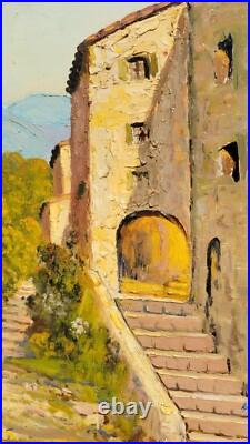 Peinture Village de Provence Huile sur toile de Raphaël Tortosa Peinture Village de Provence Huile sur toile de Raphaël Tortosa