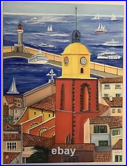 Peinture à l' huile de Saint Tropez 46x61