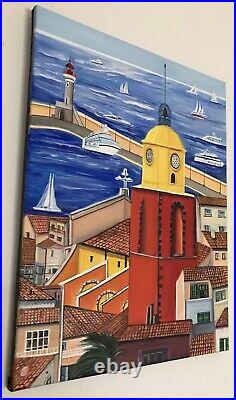 Peinture à l' huile de Saint Tropez 46x61