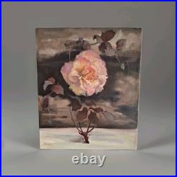 Peinture ancienne huile Sur Toile Fleurs. Tableau Signé
