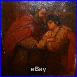 Peinture huile sur toile d'après Lionello Spada le retour de l'enfant prodigue