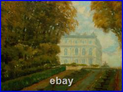 Petit Tableau Ancien Peinture Huile Ecole de Barbizon Versailles Ange Cadre Bois