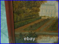 Petit Tableau Ancien Peinture Huile Ecole de Barbizon Versailles Ange Cadre Bois