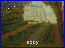 Petit Tableau Ancien Peinture Huile Ecole de Barbizon Versailles Ange Cadre Bois