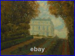 Petit Tableau Ancien Peinture Huile Ecole de Barbizon Versailles Ange Cadre Bois