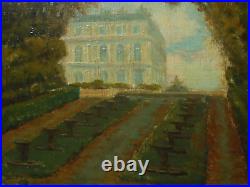 Petit Tableau Ancien Peinture Huile Ecole de Barbizon Versailles Ange Cadre Bois