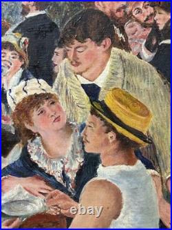 Picnic Scene France, Hand Made oil painting, 1940's