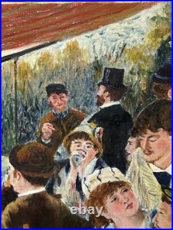 Picnic Scene France, Hand Made oil painting, 1940's