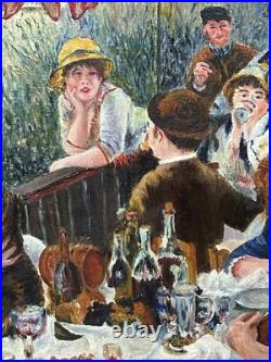 Picnic Scene France, Hand Made oil painting, 1940's