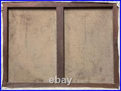 Picnic Scene France, Hand Made oil painting, 1940's