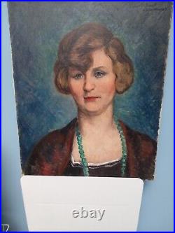 Pierre Dubreuil (1891-1970), Portrait de femme, huile sur toile, vers 1925