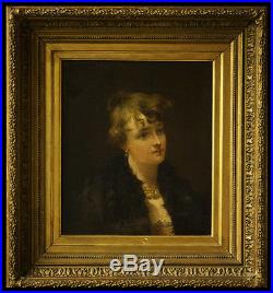 Portrait 1882 HST signée Albert Ludovici (1852 1932) Londres ami de Whistler