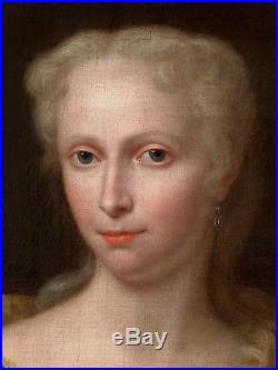 Portrait Femme 17ème Tableau Ancien HST XVIIEME Entourage François De Troy
