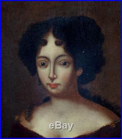 Portrait Femme XVII-XVIIIème siècle Huile sur toile Ecole Française Louis XIV