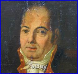 Portrait Homme Epoque Empire Nicolaus Enefs 1808 Huile sur toile Anatomiste