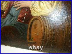 Portrait Huile Sur Toile 19E Siècle Signé NKI-133 Portrait Huile Sur Toile 19E Siècle Signé NKI-133