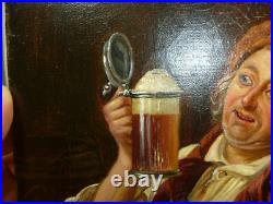 Portrait Huile Sur Toile 19E Siècle Signé NKI-133 Portrait Huile Sur Toile 19E Siècle Signé NKI-133