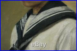 Portrait, Le jeune garçon en tenue de marin, 1928, Signé à identifier