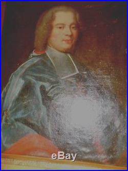 Portrait XVIII d, un PRELAT eveque ou archeveque FRANCAIS bien encadré RIGAUD