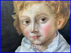 Portrait d'Enfant & Anonyme & XIX -ème Siècle & Peinture & Huile sur Toile & HST