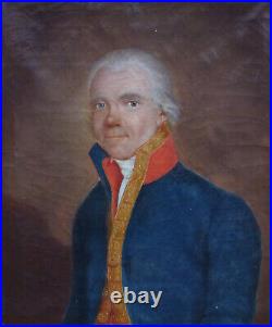 Portrait d'Homme Ecole Française de la fin du XVIIIème siècle Huile sur Toile