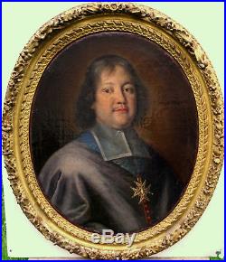 Portrait d'homme Evêque Ecole Française du XVIIème siècle Huile sur toile