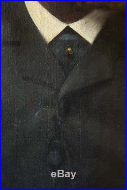 Portrait d'homme HST Charles Joseph WATELET (1867-1954) Bruxelles