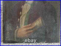 Portrait d'homme, Magistrat, huile sur toile, XVIIIème siècle