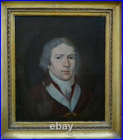 Portrait d'homme Révolution Française école du XVIIIème siècle Huile sur toile