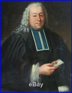 Portrait d'homme avaocat Ecole Française du XVIIIème siècle Huile sur toile