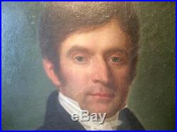 Portrait d'un beau gentilhomme (époque Restauration vers 1820) Huile sur toile