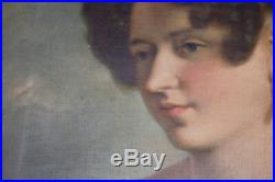 Portrait d'une dame contre ciel bleu REGENCY PÉRIODE vers 1830