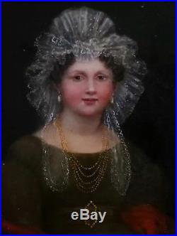 Portrait de Dame à la coiffe /huile sur toile/vers 1830