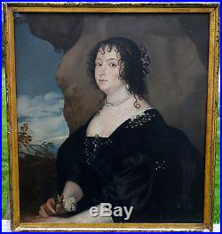 Portrait de Dame de qualité Huile sur toile du XVIIIème siècle