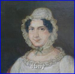 Portrait de Femme Ecole Française du XIXème siècle Huile/Toile
