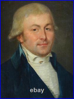 Portrait de Gentilhomme en redingote époque XVIIIe Directoire