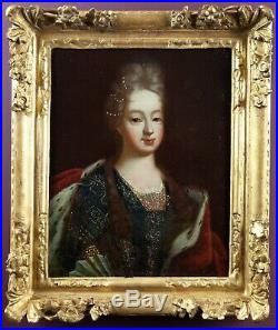 Portrait de Marie-Louise-Gabrielle de Savoie. Ecole Française du XVIIIème siècle