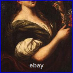 Portrait de dame tableau ancien peinture huile sur toile femme 18ème siècle