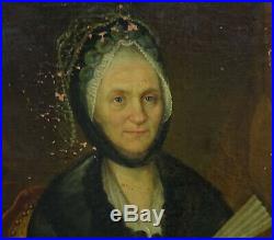 Portrait de femme Ecole française Huile sur Toile du XVIIIème siècle